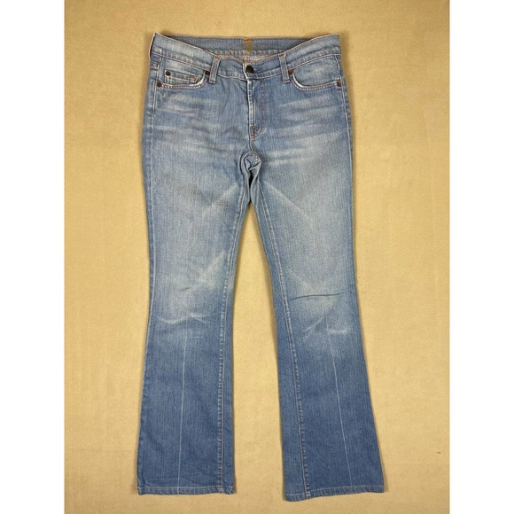 7 For All Mankind Boot Cut Womens‎ 28 Low Rise Stretch Regular Fit Made in USA - Picture 1 of 13